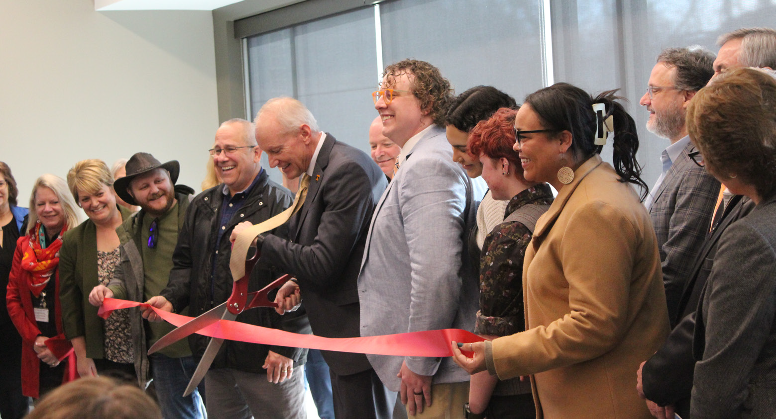 Ribbon cutting event for New Hall