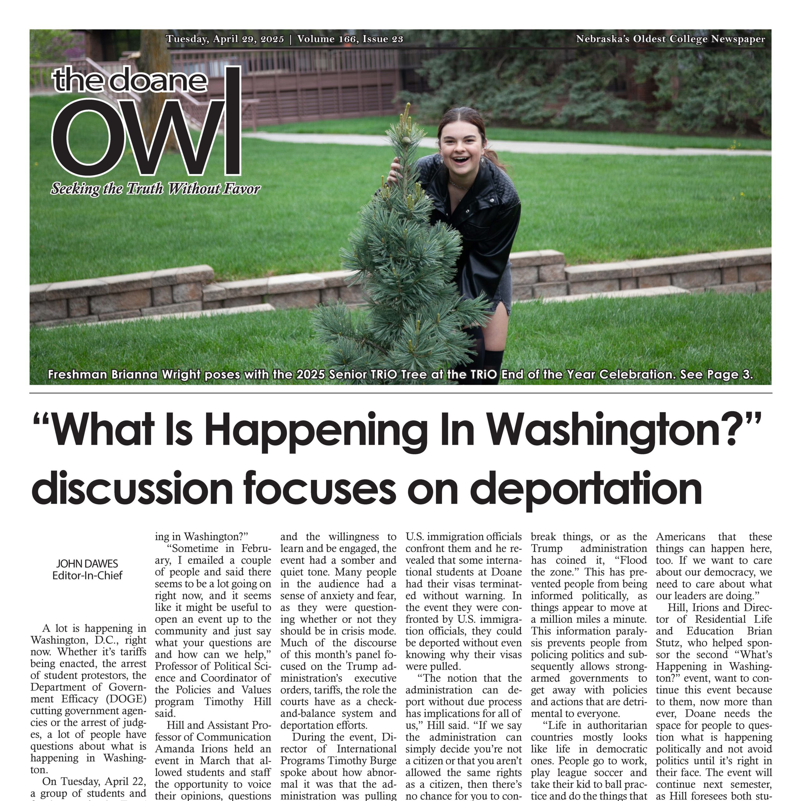 The Doane Owl, April 29, 2025