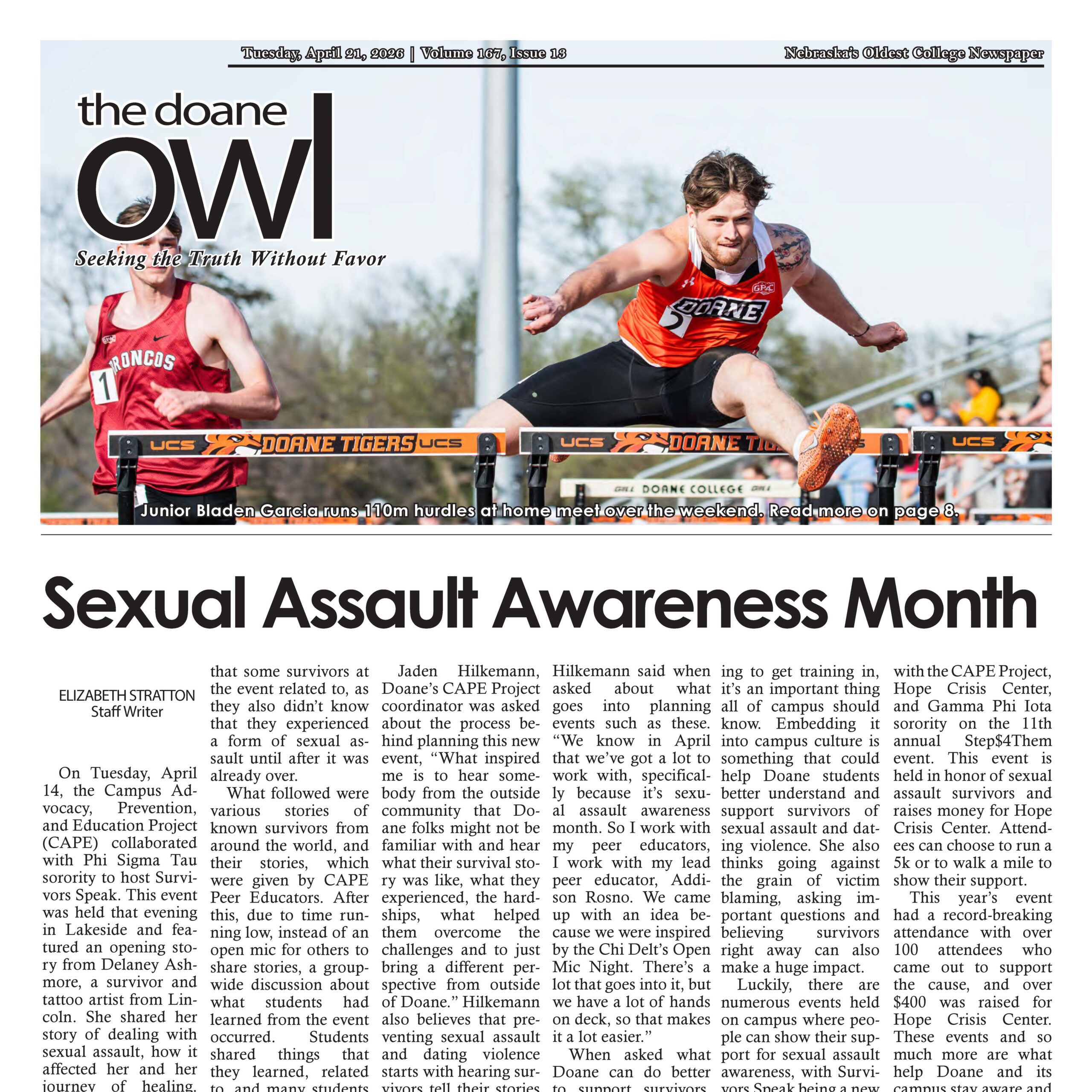 The Doane Owl, April 21, 2026