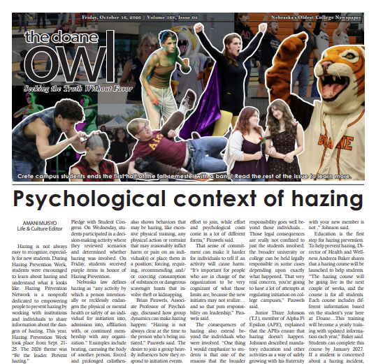 The Doane Owl, Oct. 16, 2026